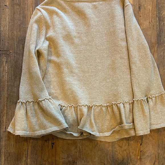 Lilly Pulitzer Gold Ruffle Sweater - Picture 4 of 5